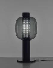 Stojacia lampa Bonbori Large PC1164, smoke grey / black matte