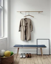 Lavica s podsedákom Georg, dark grey / oak