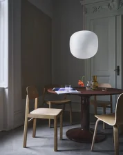 Závesné svietidlo Rime Ø45, opal/deep red