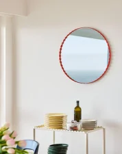 Zrkadlo Arcs Round, red