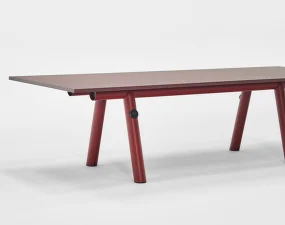 Stôl Boa 280x110x75 cm, barn red / burgundy linoleum