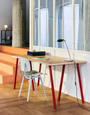 Pracovný stôl Loop Stand Table 160, oak/maroon red