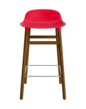 Barová stolička Form 65 cm, bright red/walnut