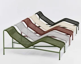 Lehátko Palissade Cord Chaise Longue, anthracite
