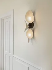 Nástenná lampa Florii 3, dark bronze/white