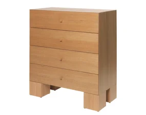 Komoda Kuben Drawers 1x4, natural oak