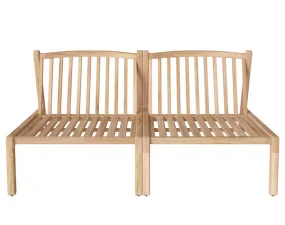 Dvojmiestna záhradna pohovka Patio, untreated solid teak