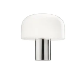Stolná lampa Bellhop Glass T, bright aluminum