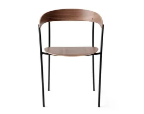 Stolička Missing Armchair, lacquered walnut