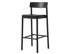 Barová stolička Betty TK17, black/black leather