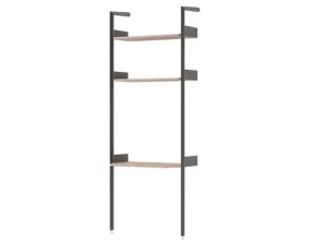 Policová zostava Rombe IF2 s pracovnou doskou, anthracite/lacquered walnut
