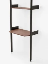 Policová zostava Rombe IF2 s pracovnou doskou, anthracite/lacquered walnut