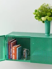 Skrinka Perforated Cabinet Wall Small, wine red