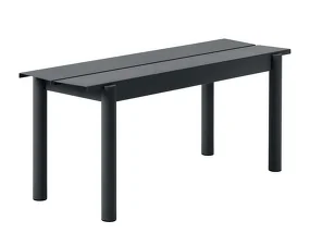 Lavica Linear Steel Bench 110 cm, black