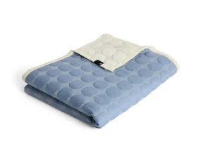 Prikrývka Mega Dot Organic 195x245, dusty blue