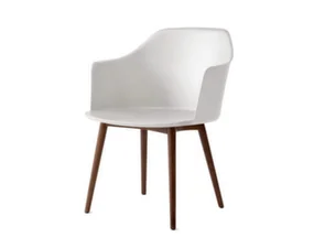 Stolička Rely HW76 s podrúčkami, walnut / oyster