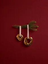 Vianočné banky Orrith Ornaments set 2ks, brass