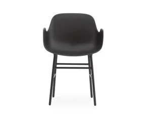 Stolička Form s podpierkami rúk, black/steel