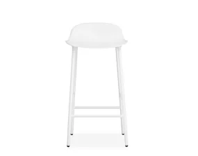 Barová stolička Form 65 cm, white/steel