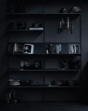 Polica String Magazine Shelf 78 x 30, black ash
