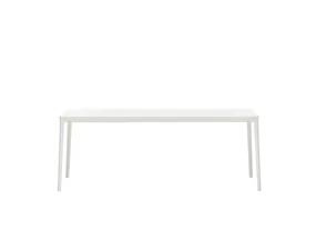 Jedálenský stôl Plate 90x180, white MDF table top/white base