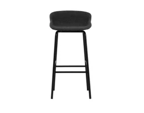 Celočalúnená barová stolička Hyg Barstool 75, black/main line flax