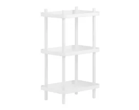 Polica Block Shelf, white/white