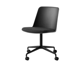 Kancelárska stolička Rely HW22, black/black/Re-Wool 198