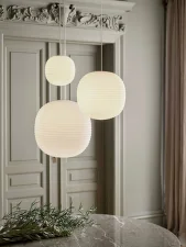 Závesné svietidlo Lantern Pendant, Large, Frosted White Opal Glass