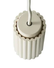 Závesná lampa Donna 7, linen