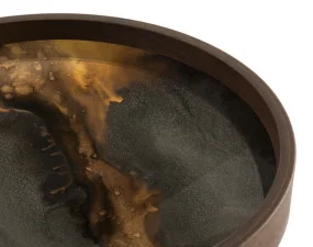 Podnos Glass Tray Round, Bronze Organic