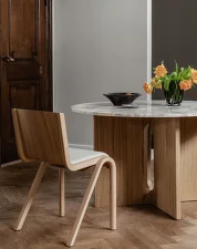 Stolička Ready s polstrovaním, natural oak/Hallingdal 200