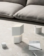Prenosná stolná lampa Romb Mini, cotton