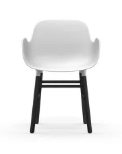 Stolička Form s podpierkami rúk, white/black