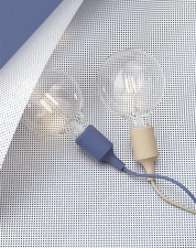 Závesná LED lampa E27, pale blue