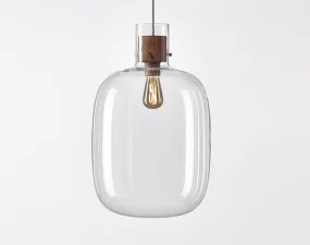 Závesné svietidlo Awa Large PC1130, clear / walnut