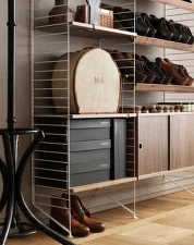Policová zostava String Living Room H, oak/white