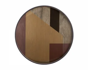 Podnos Angle Glass Tray Round XL, bronze