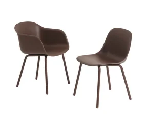 Záhradná stolička Fiber Outdoor Side Chair, brown red