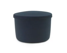 Pouf Hide Storage Small, steel blue