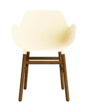 Stolička Form s podpierkami rúk, cream/walnut