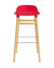 Barová stolička Form 75 cm, bright red/oak