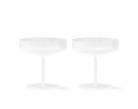Poháre Ripple na šampanské set 2 ks, frosted