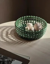 Misa Ceramic Centrepiece, emerald green