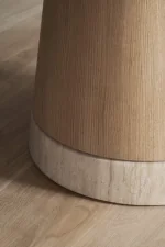 Jedálenský stôl Piro Ø160 cm, white pigmented oiled oak