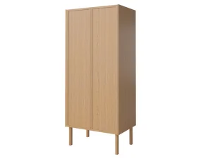 Skriňa Cana s drevenými dverami a policami, oiled oak