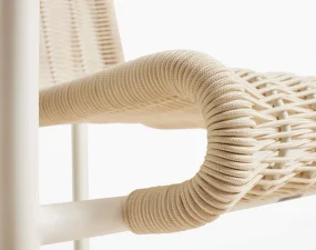 Kreslo Palissade Cord Lounge Chair Low, cream white