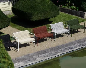 Lavička Palissade Cord Dining Bench, cream white