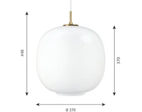Závesné svietidlo VL 45 Radiohus Ø370, white opal