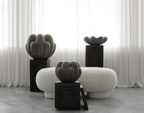 Misa Bloom Tray Big, dark grey